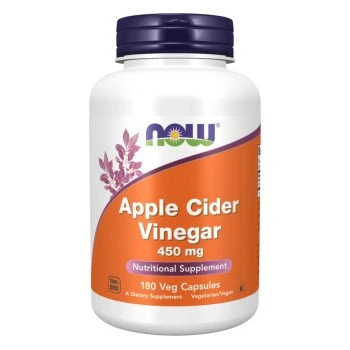 אבקת חומץ תפוחים 450 מ"ג 180 כמוסות - מבית NOW FOODS