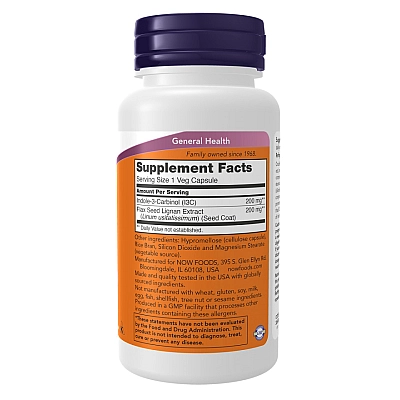 אינדול-3-קרבינול 200 מ"ג 60 כמוסות - מבית NOW FOODS