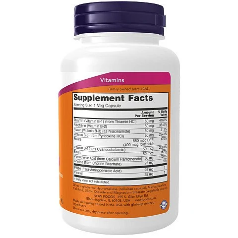 ויטמין B50 קומפלקס - 250 כמוסות מבית NOW FOODS ויטמין B50 קומפלקס - 250 כמוסות מבית NOW FOODS