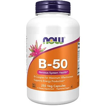 ויטמין B50 קומפלקס - 250 כמוסות מבית NOW FOODS