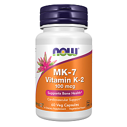 ויטמין (K2 (MK-7 קיי 2 100 מ"ג 60 כמוסות - מבית NOW FOODS
