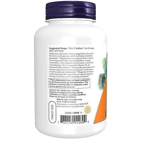 מגנזיום גליצינט 200 מ"ג 180 טבליות - מבית NOW FOODS מגנזיום גליצינט 200 מ"ג 180 טבליות - מבית NOW FOODS