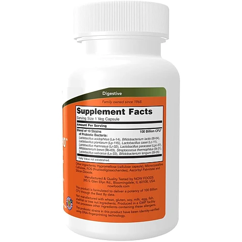 פרוביוטיק 10 - 100 ביליון - 60 כמוסות - מבית NOW FOODS