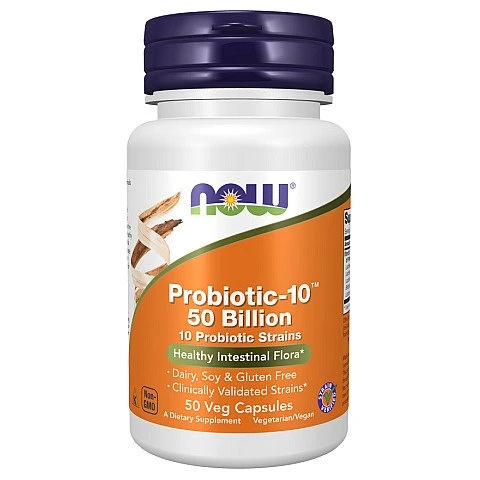 פרוביוטיק 10 - 50 ביליון - 50 כמוסות - מבית NOW FOODS פרוביוטיק 10 - 50 ביליון - 50 כמוסות - מבית NOW FOODS