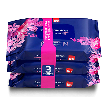 סנו מגבונים לניקוי כללי בניחוח מרכך כביסה - מארז שלישייה