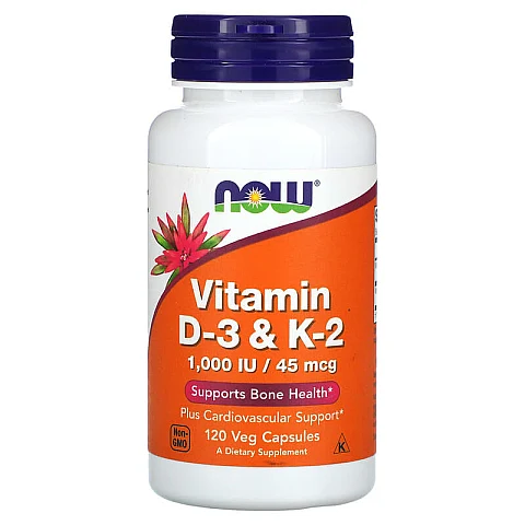 ויטמין ויטמין D-3 וK-2 - תכולה 120 כמוסות - מבית NOW FOODS ויטמין ויטמין D-3 וK-2 - תכולה 120 כמוסות - מבית NOW FOODS