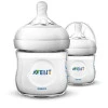 אוונט נטורל בקבוק האכלה שקוף 125 מ"ל ליחידה (חודש 0+) 2 יחידה - מבית Philips Avent