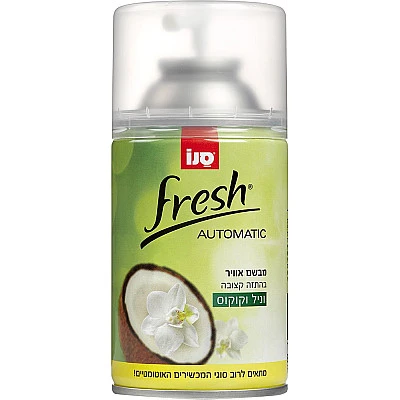 סנו פרש מיכל מילוי למכשיר בישום אוטומטי וניל קוקוס 250 מ"ל