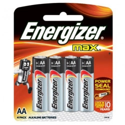 אנרג'ייזר סוללות מקס AA - אריזה 4 יחידות - מבית Energizer
