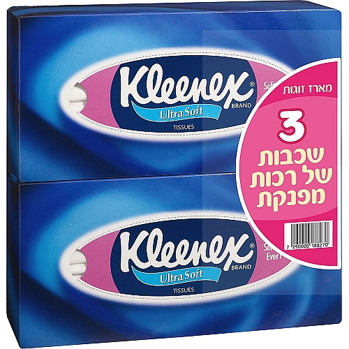 קלינקס ממחטות טישו אולטרא סופטה 3 שכבות - 160 יחידות
