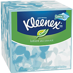 קלינקס ממחטות טישו לושן מגבוני אף המכילים קרם לחות ,ויטמין E ואלוורה - 75 יחידות