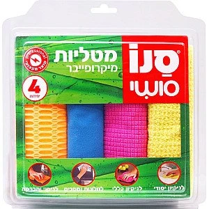 סנו סושי סט מטליות הפלא מיקרופייבר מקצועית - 4 יחידות