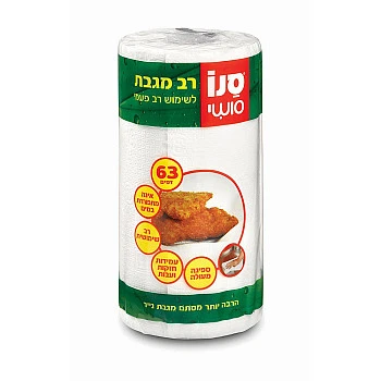 סנו סושי רב מגבת נייר לשימוש רב פעמי  - 63 דפים