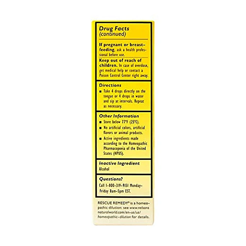 רסקיו רמדי טיפות הרגעה טבעי פרחי באך 20 מ''ל - מבית Rescue Bach