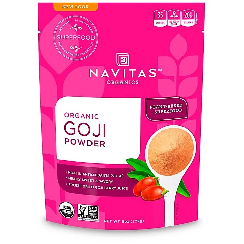 אבקת גוג'י ברי אורגני 227 גרם - מבית Navitas Organics אבקת גוג'י ברי אורגני 227 גרם - מבית Navitas Organics