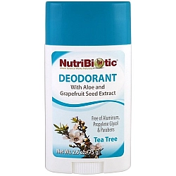 דאודורנט סטיק עץ התה עם תמצית זרעי אשכוליות נוטריביוטיק 75 גרם - מבית NutriBiotic