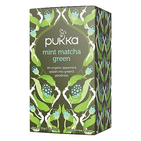 פוקה תה ירוק מאצ'ה מנטה 20 שקיות תה צמחים - מבית Pukka Herbs פוקה תה ירוק מאצ'ה מנטה 20 שקיות תה צמחים - מבית Pukka Herbs