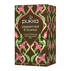 פוקה תה מנטה וליקוריץ ללא קפאין 20 שקיות תה צמחים - מבית Pukka Herbs