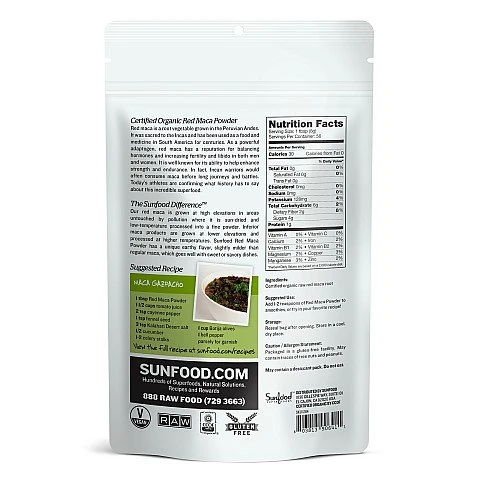 אבקת שורש מאקה אדומה 454 גרם - מבית Sunfood