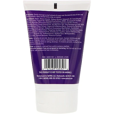 קרם מרגיע כאבים ודלקת מפרקים בסיס גלוקוזאמין ו-MSM - מכיל 118 מ"ל מבית NATROL