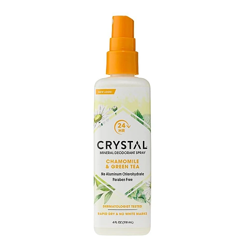 קריסטל מקורי דאודורנט ספריי מינרלי קמומיל תה ירוק 118 מ"ל - מבית Crystal Body