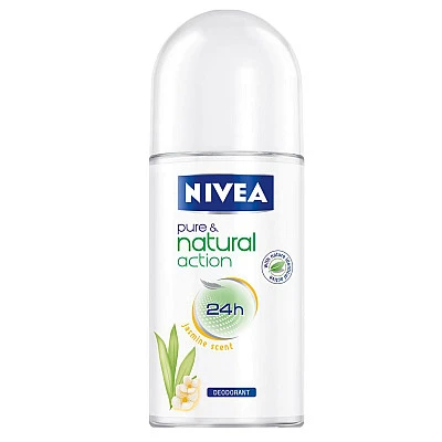 ניוואה דאודורנט רול און פרו נטורל ללא מלחי אלומיניום לאשה 50 מ''ל - מבית NIVEA