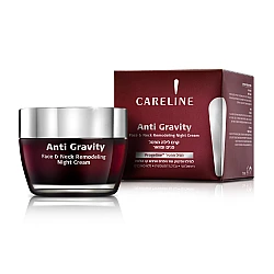 קרליין Anti Gravity קרם לילה מפסל פנים וצוואר לעור הסובל מסימני גיל 50 מ"ל - מבית CARELINE