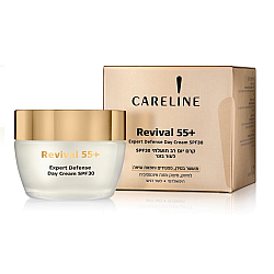 קרליין +Revival 55 קרם יום רב תועלתי SPF30 לעור בוגר ולעור רגיש 50 מ"ל - מבית CARELINE
