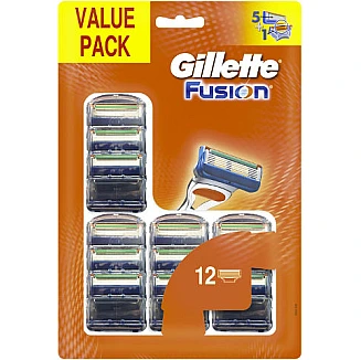 ג'ילט פיוז'ן סכיני גילוח 12 סכינים - מבית Gillette