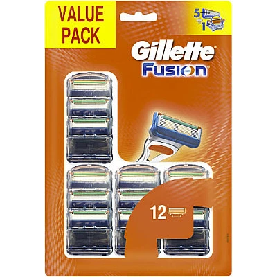 ג'ילט פיוז'ן סכיני גילוח 12 סכינים - מבית Gillette