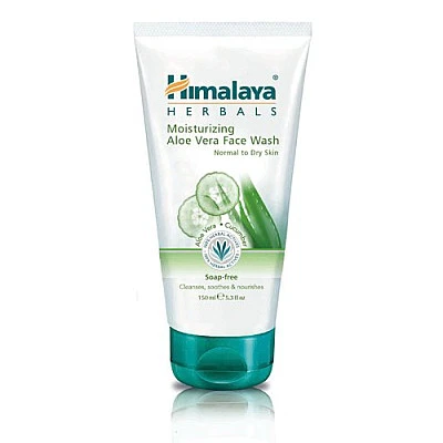 תרחיץ פנים לחות אלוורה עור רגיל עד יבש 150 מ"ל - מבית Himalaya