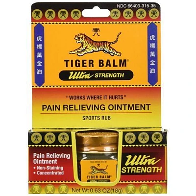 טייגר באלם חזק משחה להקלה זמנית של כאבי שרירים 18 גרם - מבית Tiger Balm
