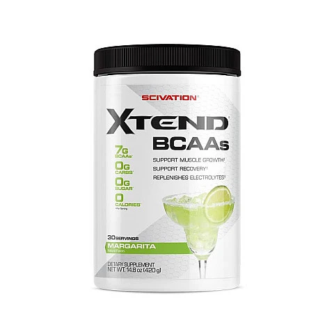 חומצות אמינו BCAA אקסטנד XTEND משקל 420 גרם טעם מרגריטה - 30 מנות הגשה - מבית SCIVATION חומצות אמינו BCAA אקסטנד XTEND משקל 420 גרם טעם מרגריטה - 30 מנות הגשה - מבית SCIVATION