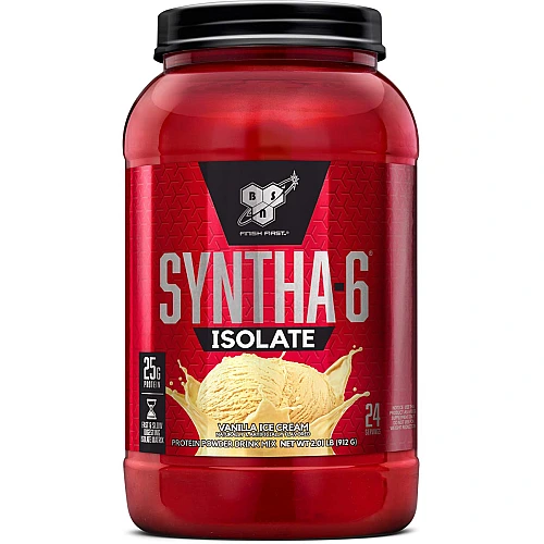 סינטה 6 אבקת חלבון איזולט ISOLATE SYNTHA 6 בטעם וניל 912 גרם - מבית BSN