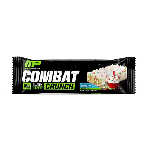 חטיף חלבון מאסל פארם קומבט בטעם עוגת יום הולדת 63 גרם - 12 יחידות - מבית MusclePharm