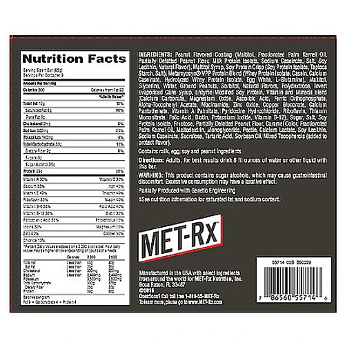 חטיפי חלבון ביג 100 מטריקס BIG 100 בטעם חמאת בוטנים 9 יחידות - מבית MET-Rx