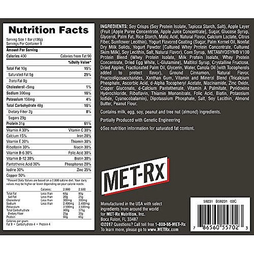 חטיפי חלבון ביג 100 מטריקס BIG 100 בטעם עוגת תפוחים 9 יחידות - מבית MET-Rx