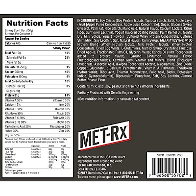 חטיפי חלבון ביג 100 מטריקס BIG 100 בטעם עוגת תפוחים 9 יחידות - מבית MET-Rx