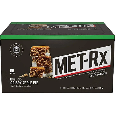 חטיפי חלבון ביג 100 מטריקס BIG 100 בטעם עוגת תפוחים 9 יחידות - מבית MET-Rx