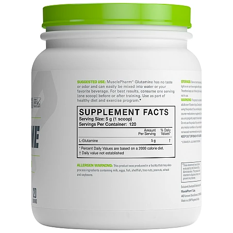 אבקת גלוטמין מאסלפארם ללא טעם 600 גרם - מבית MusclePharm