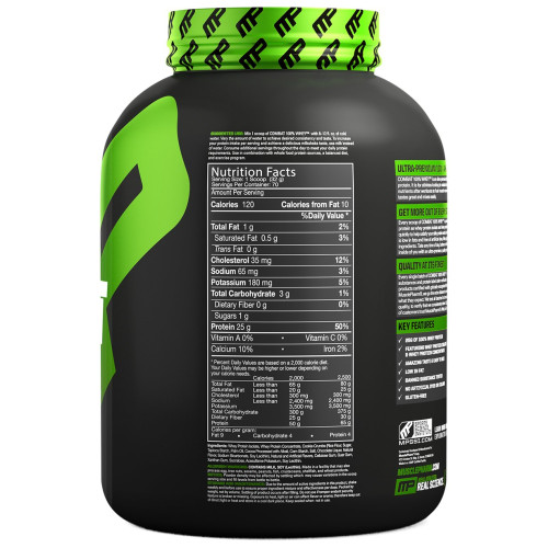 אבקת חלבון מי גבינה WHEY קומבט מאסל פארם טעם קרם עוגיות 2.7 ק"ג - מבית MusclePharm