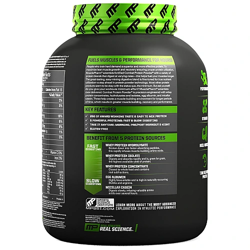 אבקת תשלובת חלבון קומבט מאסלפארם Combat טעם קרם בננה 1.81 ק"ג - מבית MusclePharm