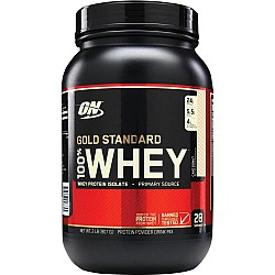 אבקת חלבון Whey מי גבינה אופטימום גולד סטנדרט 907 גרם טעם שוקולד חלב - מבית Optimum Nutrition