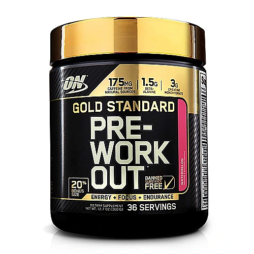 קדם אימון אופטימום גולד סטנדרט 300 גרם טעם אבטיח - מבית Optimum Nutrition