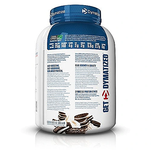 אבקת חלבון וואי אליט דיימטייז Whey Elite בטעם קרם עוגיות  2.27 ק"ג - מבית Dymatize Nutrition