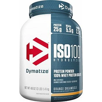 אבקת חלבון איזו 100 דיימטייז ISO 100 בטעם תפוז 1.4 ק"ג - מבית Dymatize Nutrition