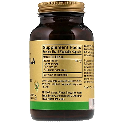 כלורלה Broken Cell-Wall סולגאר - 100 כמוסות מבית SOLGAR