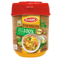 אסם אבקת מרק בטעם עוף זך רכיבים טבעיים בלבד 400 גרם