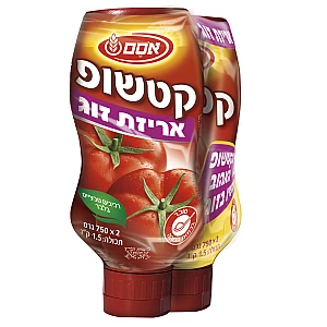 אסם מארז זוגות קטשופ קלאסי 750X2 גרם אסם מארז זוגות קטשופ קלאסי 750X2 גרם