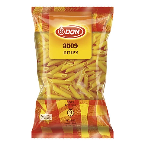 אסם פסטה צינורות - 500 גרם אסם פסטה צינורות - 500 גרם